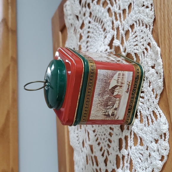 Christmas Candle Tin Currier & Ives 1991 VTG Decor Cinnamon Scent Winter - Picture 12 of 14
